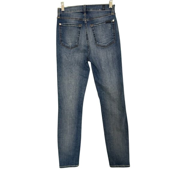 7 For All Mankind Super Skinny High Waist Ankle Jeans Size 24 NWT 26" inseam - Picture 3 of 7